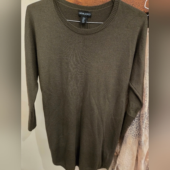 Cynthia Rowley Green Sweater Dress - Picture 2 of 3